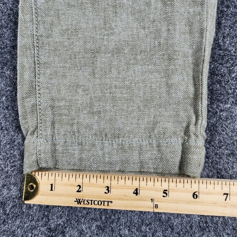 Banana Republic Mason Athletic Tapered Pants Mens 33x30 Olive Linen Cotton EUC